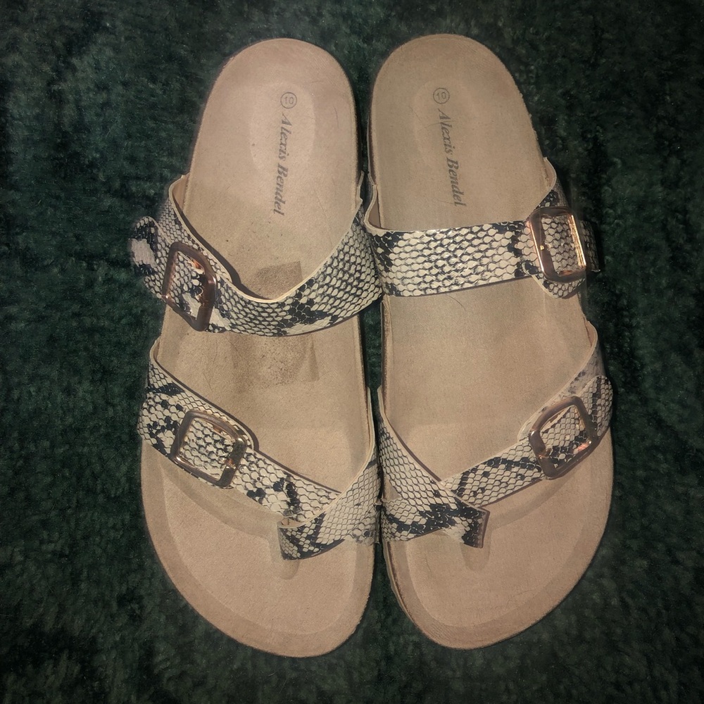 Snake print sandals